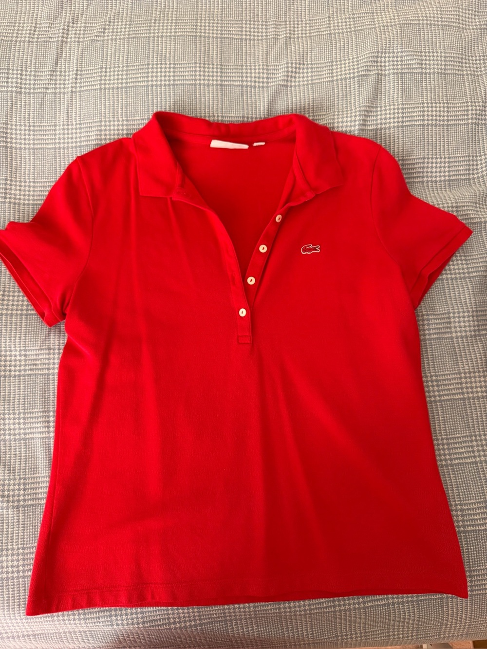 Lacoste Bright Red Short Sleeve Polo - 💯 % AUTHENTIC